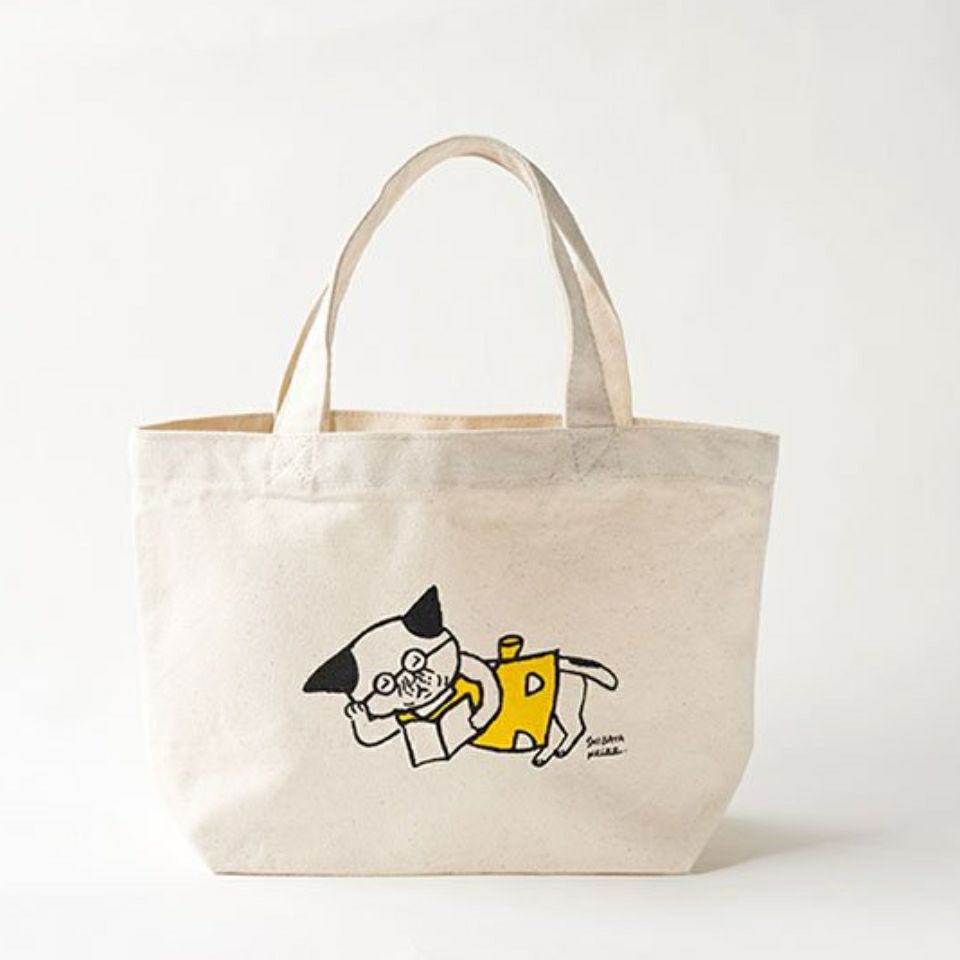 手紙社｜柴田ケイコ・トートバッグ「めがねこランチバッグ」 | 月刊手紙舎