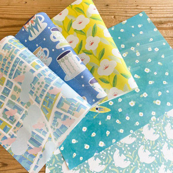 手紙社｜宮下和・包装紙5柄セット | 月刊手紙舎