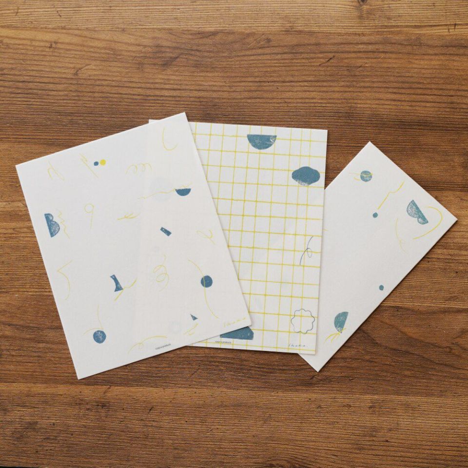 表現社 cozyca products｜西淑 便箋2柄入り レターセット 空気 | 月刊