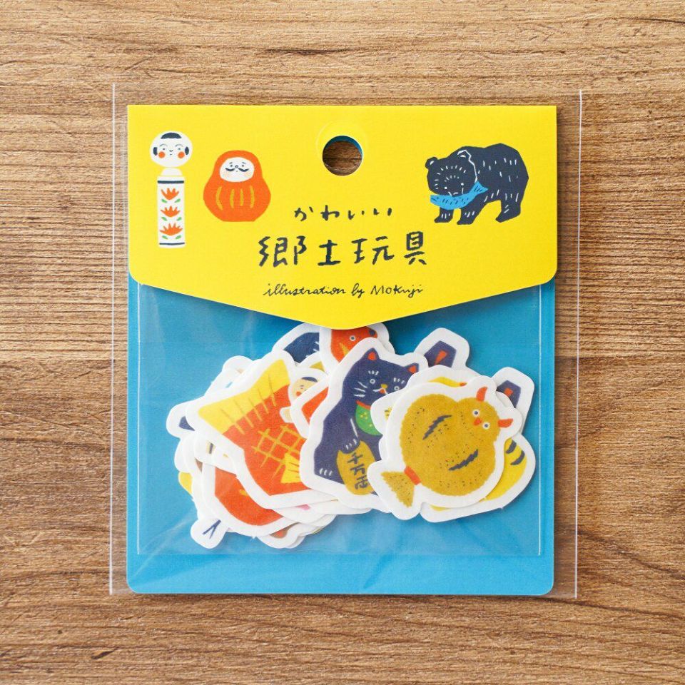 手紙社｜Mokuji・フレークシール「かわいい郷土玩具」 | 月刊手紙舎