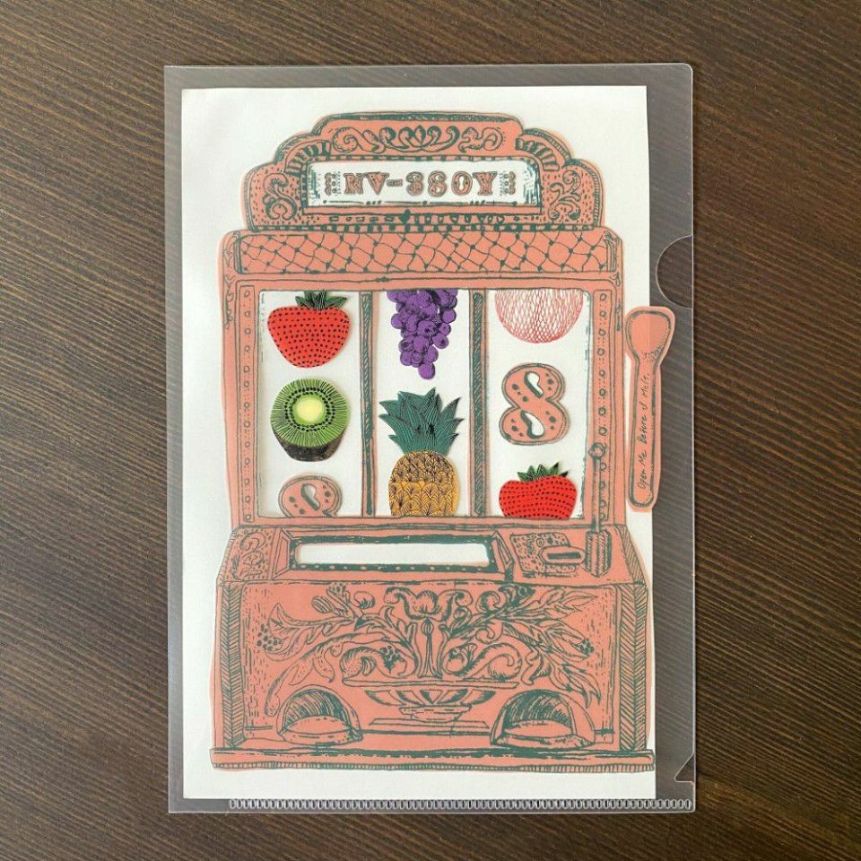 アクリル画　「手紙」　829 手紙社｜いのうえ彩・クリアファイル「Fruit slot」 | 月刊手紙舎