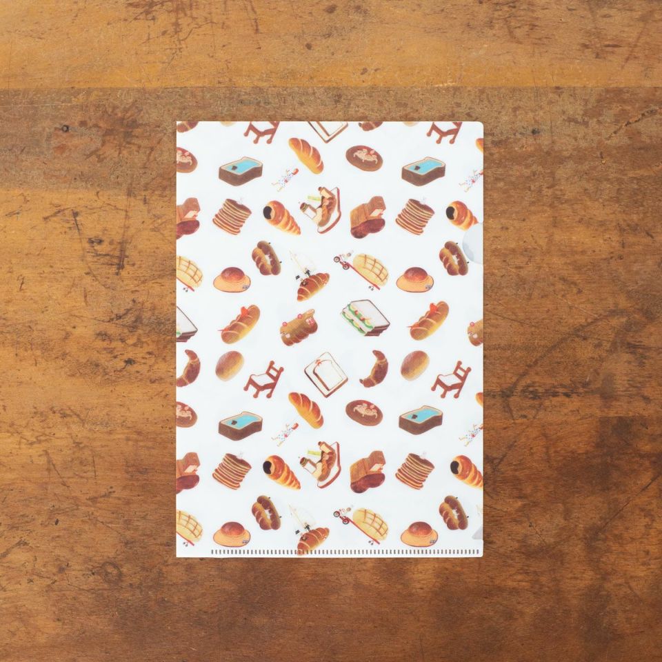 手紙社｜柴田ケイコ・クリアファイル「いろいろパン柄」 | 月刊手紙舎