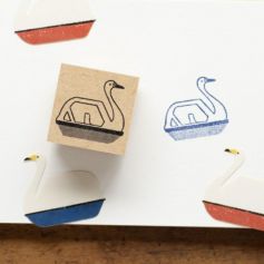 手紙社｜砂糖ゆき・スタンプ「スワンボート」 | 月刊手紙舎