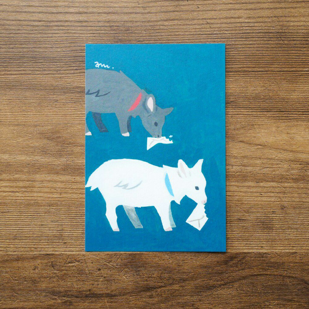 手紙社｜升ノ内朝子・ポストカード「goat」 | 月刊手紙舎