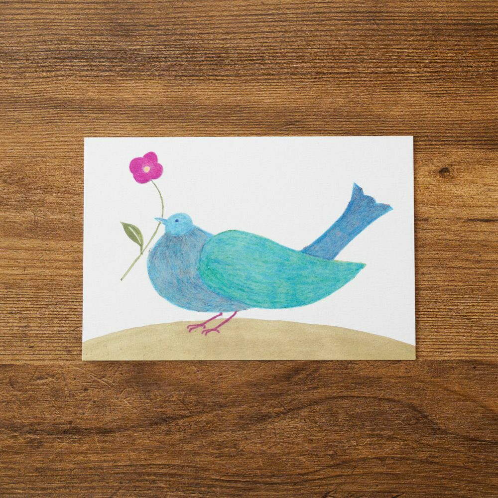 柿本芳枝・ポストカード「青い鳥」