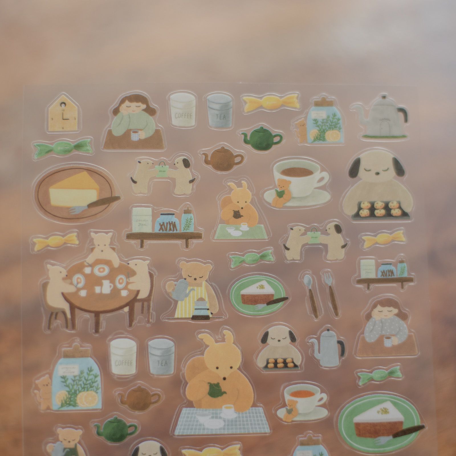 福岡麻利子・シール「tea time」