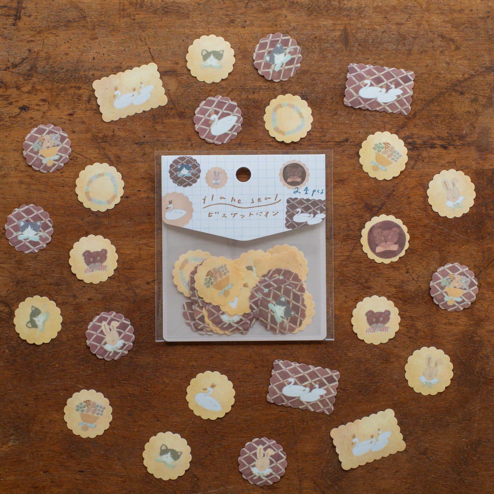 手紙社｜トビマツショウイチロウ・フレークシール「ビスケットにオン