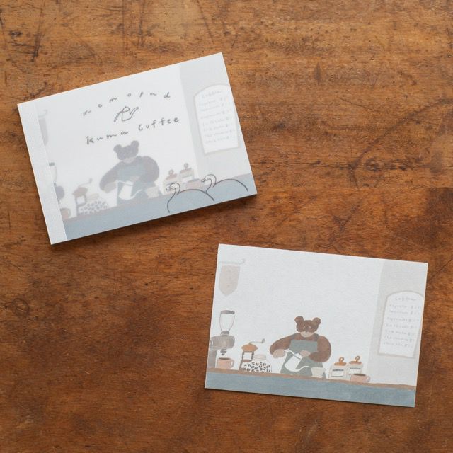 手紙社｜トビマツショウイチロウ・メモパッド「クマコーヒー」 | 月刊