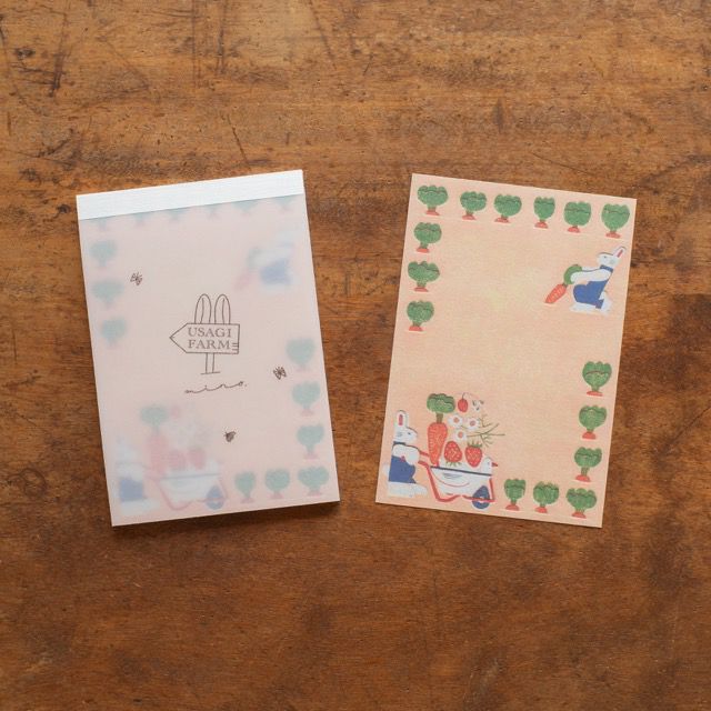 手紙舎　表現社　他　メモパッドセット 手紙社｜岡部みの・メモパッド「USAGI FARM」 | 月刊手紙舎
