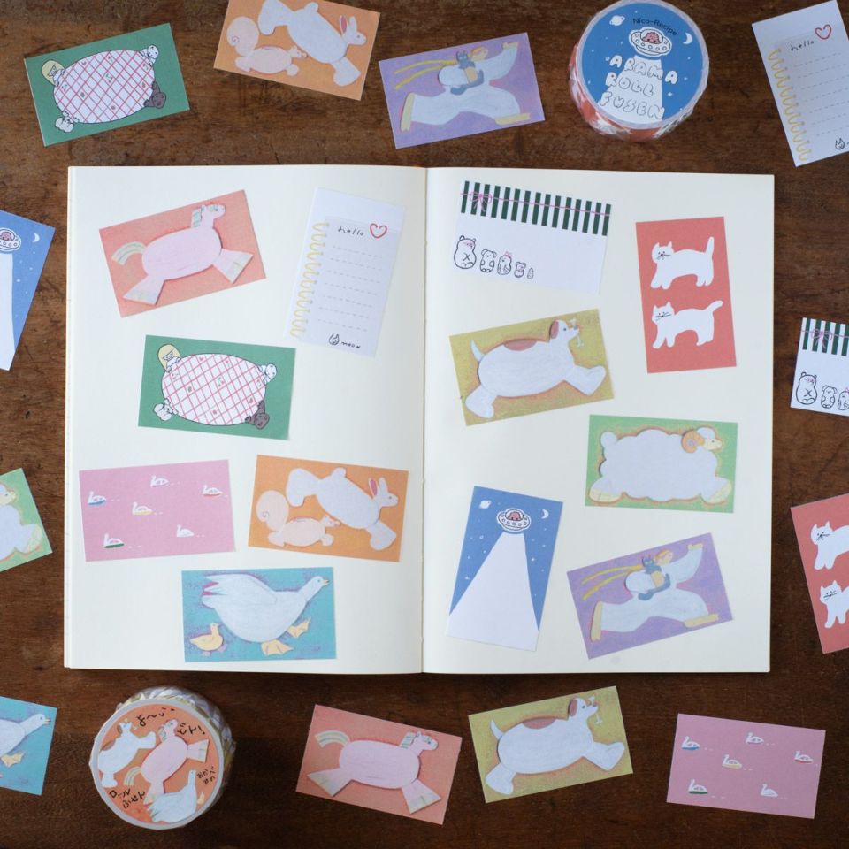 岡部みの・ロールふせん「よ〜い、どん！」