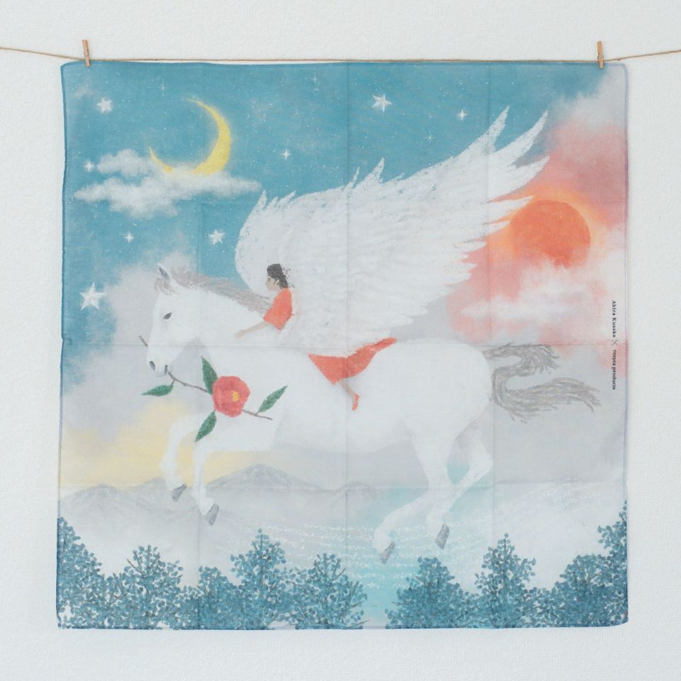 表現社 cozyca products｜日下明・ハンカチ「ペガサスに乗って