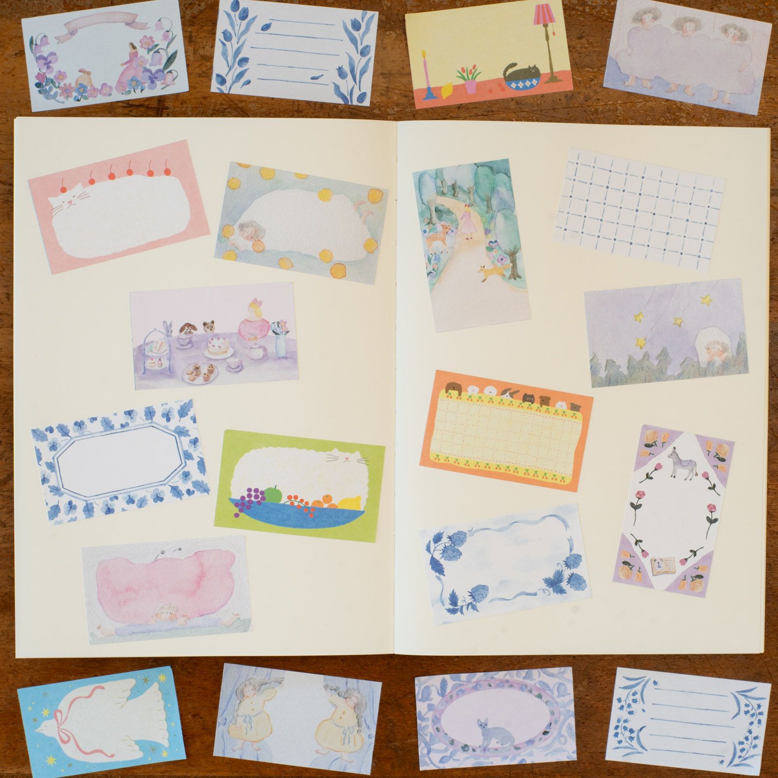 手紙社｜kin.iro.hitode・ロールふせん「どうぶつたちと女の子