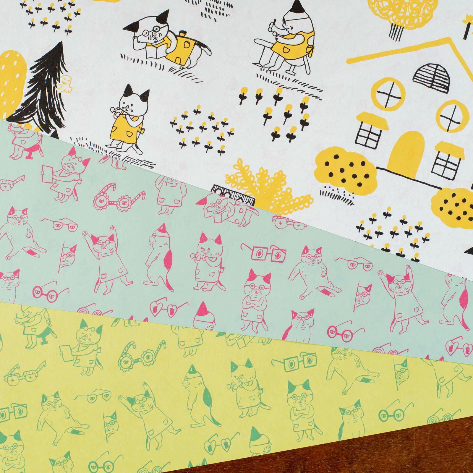 手紙社｜柴田ケイコ・包装紙3柄セット | 月刊手紙舎