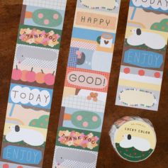 手紙社｜しまむらひかり・ロールふせんpetit「LUCKY COLOR