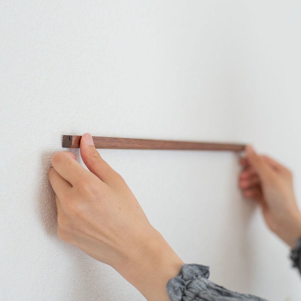 工房カワサキヤ｜ポスレイトショート 36cm（1本・ウォールナット無垢材）