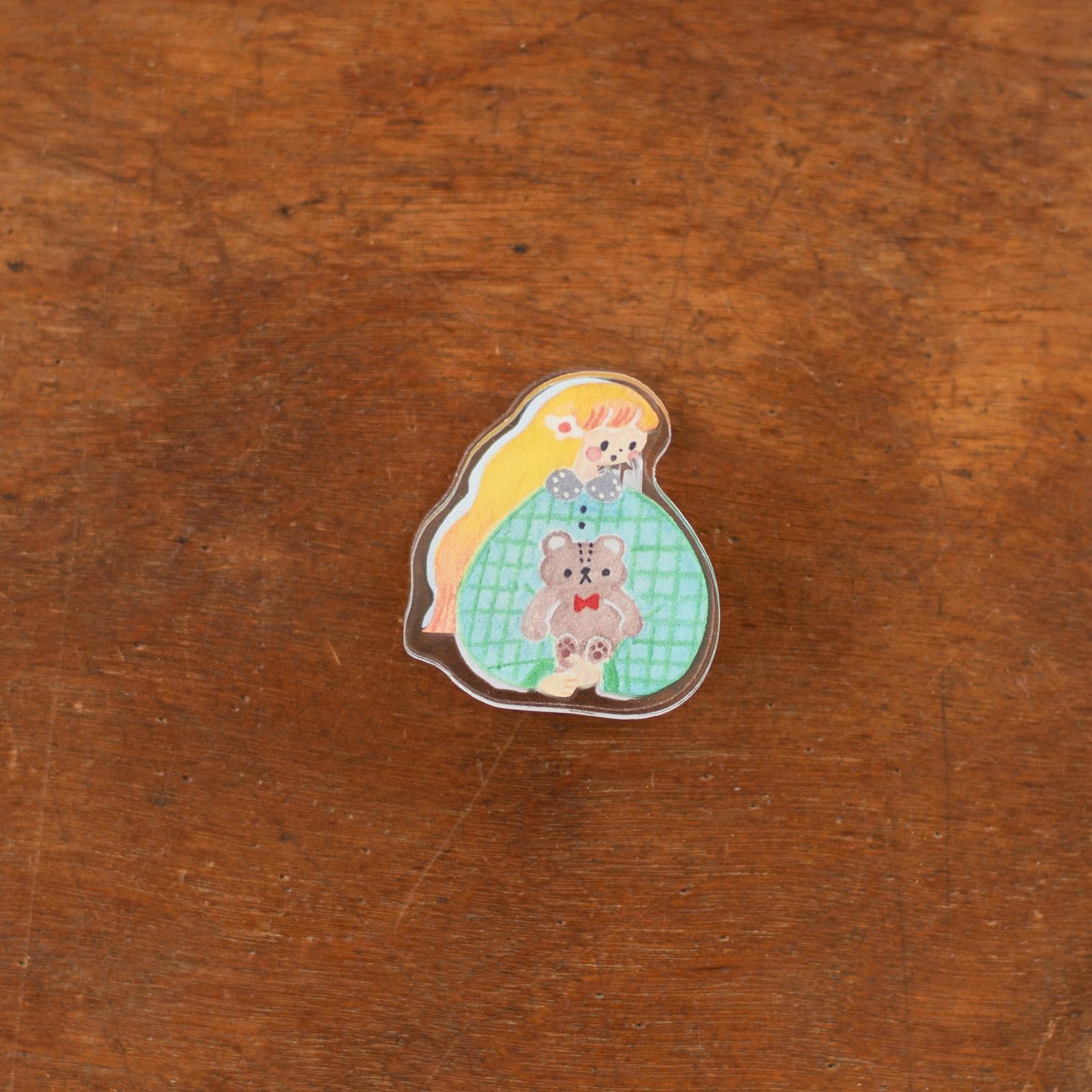 手紙社｜cotori cotori・リバーシブルアクリルクリップ「かわいいだっこ」