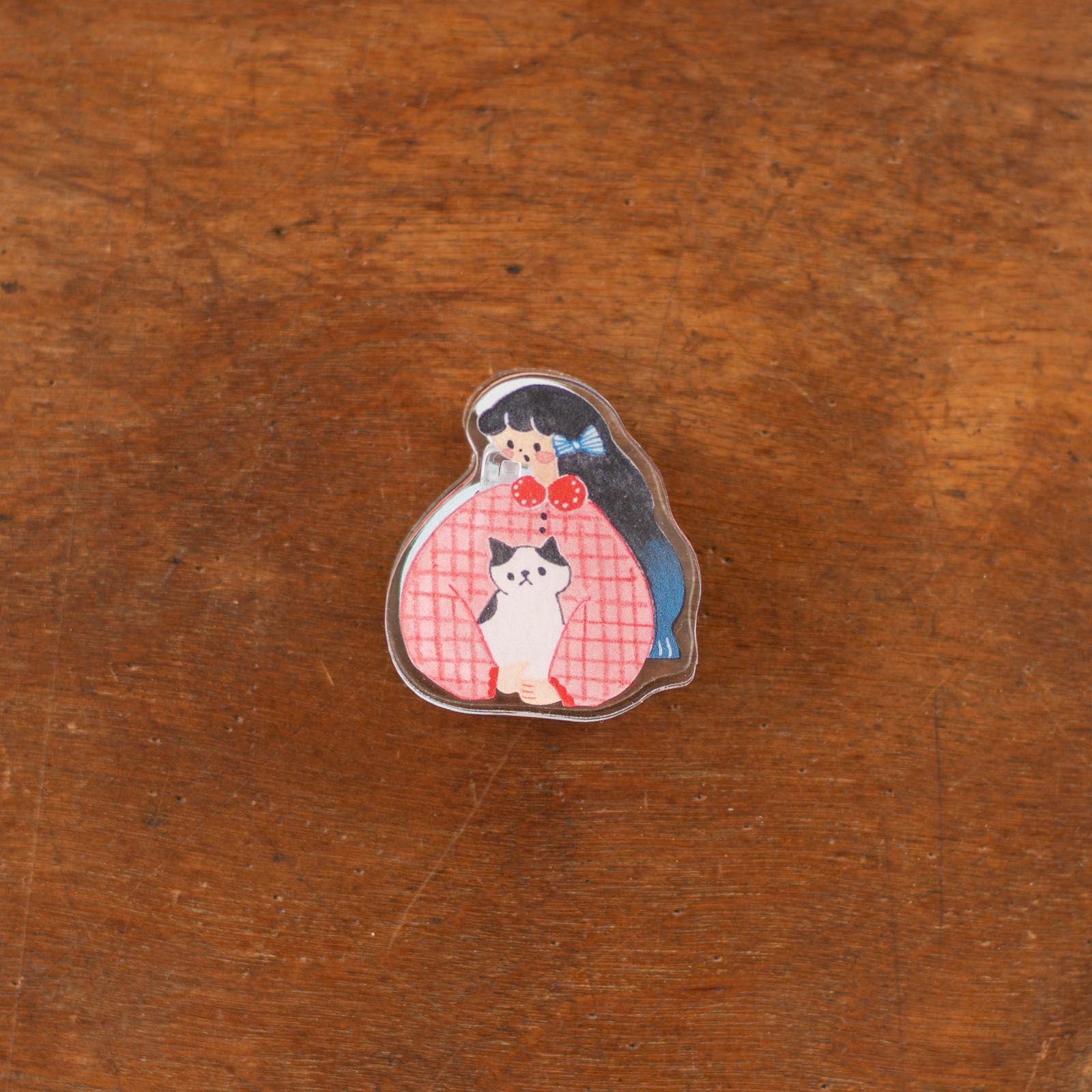 手紙社｜cotori cotori・リバーシブルアクリルクリップ「かわいいだっこ」