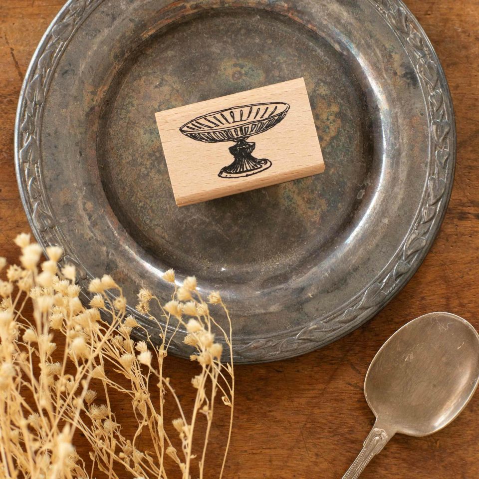 手紙社｜遠藤けいこ・スタンプ「アンティークプレート」 | 月刊手紙舎