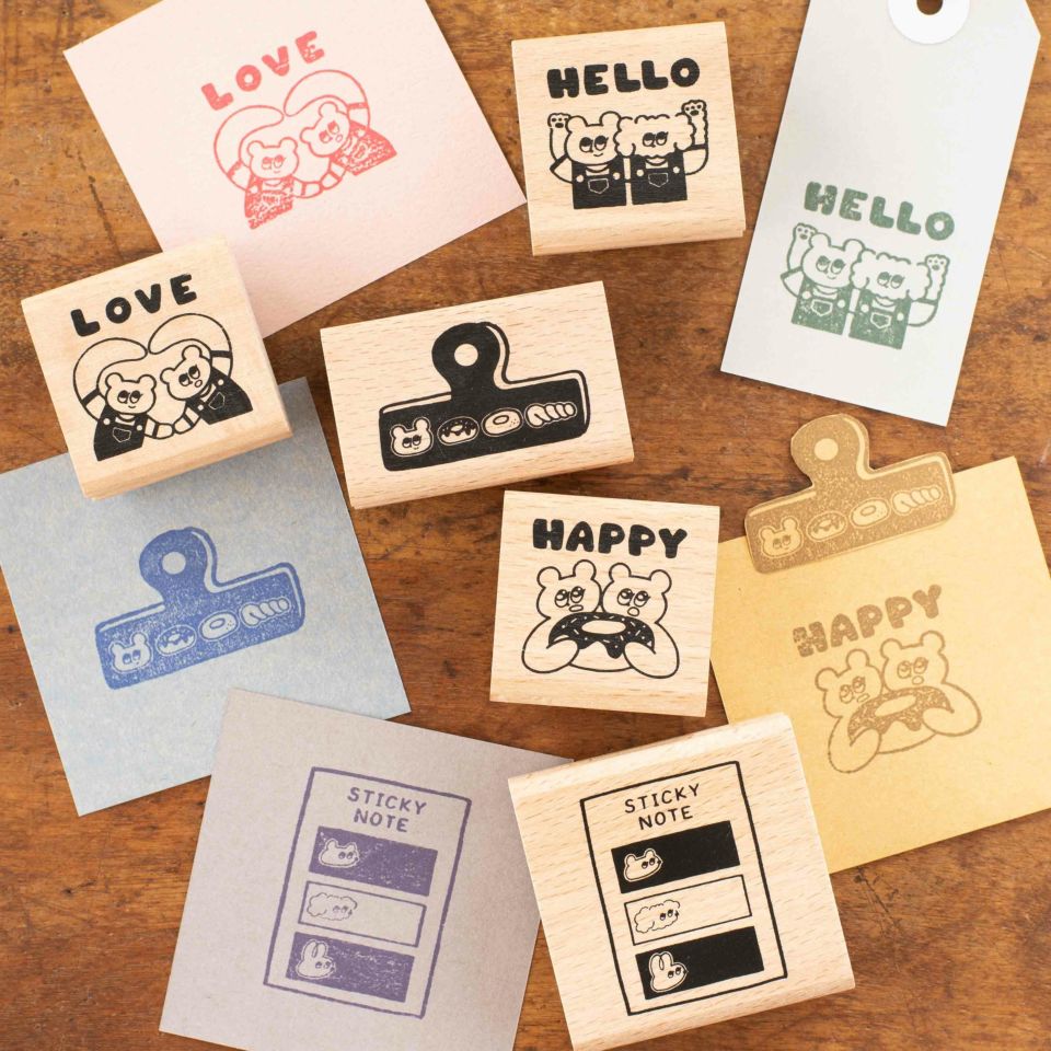 手紙社｜popomul.・スタンプ「STICKY NOTE」 | 月刊手紙舎