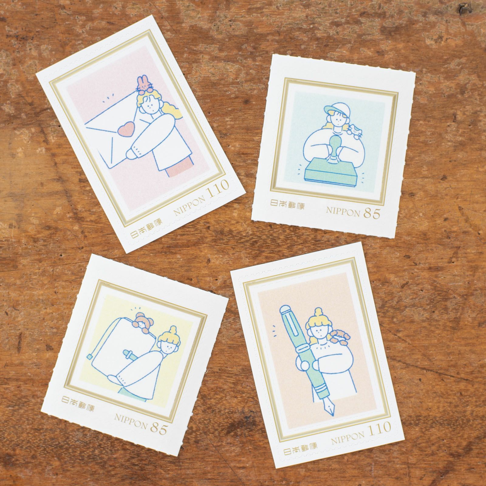 手紙社｜miho miyauchi・ハガキ用85円切手「stamp」 | 月刊手紙舎