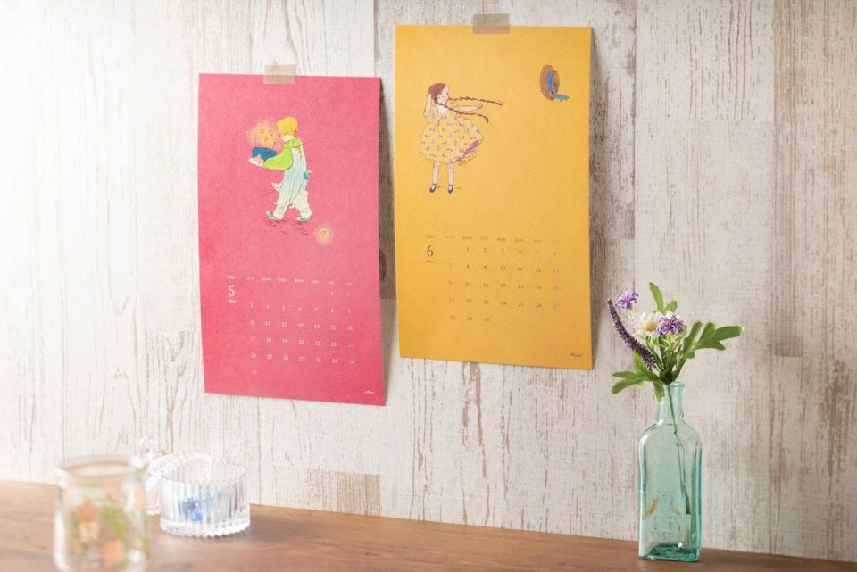 くらはしれいさんの2026年カレンダーカラフル