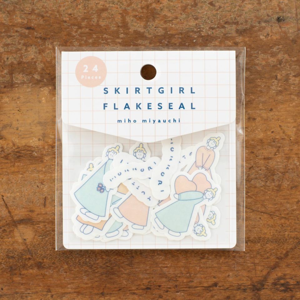 手紙社｜miho miyauchi・フレークシール「SKIRTGIRL FLAKE SEAL