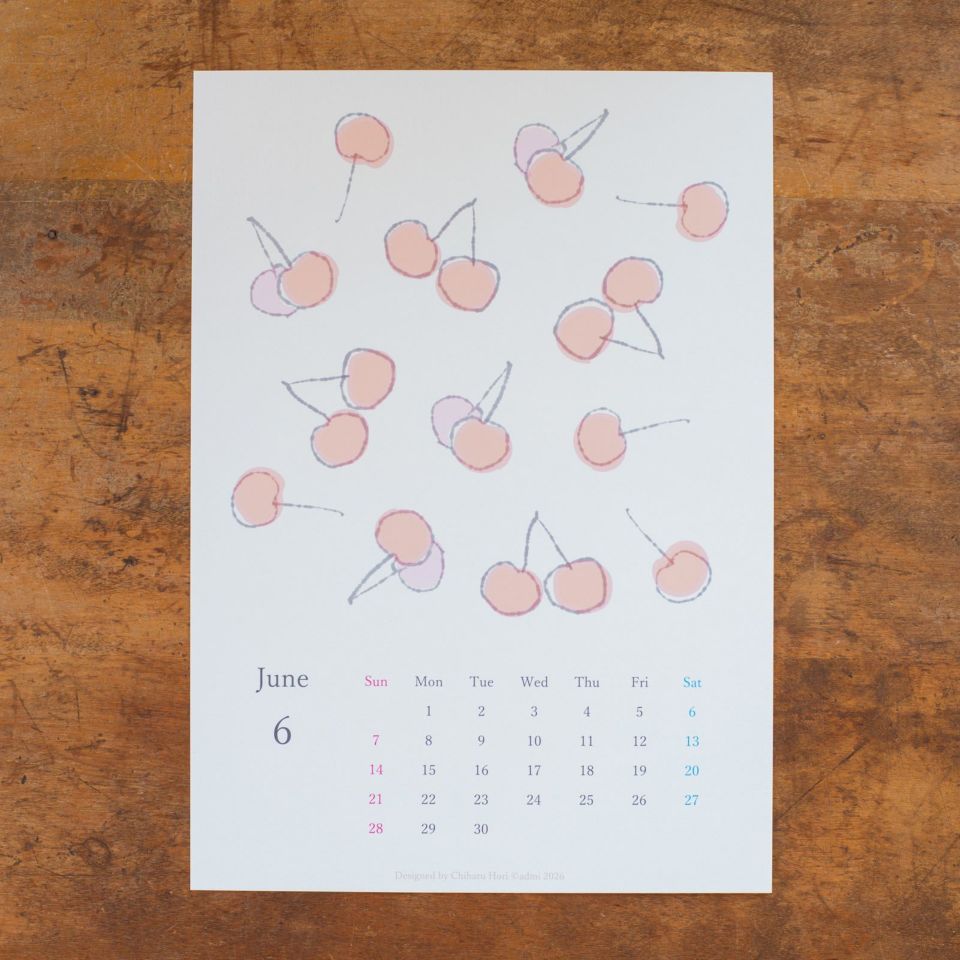 admi｜2026年カレンダー6月