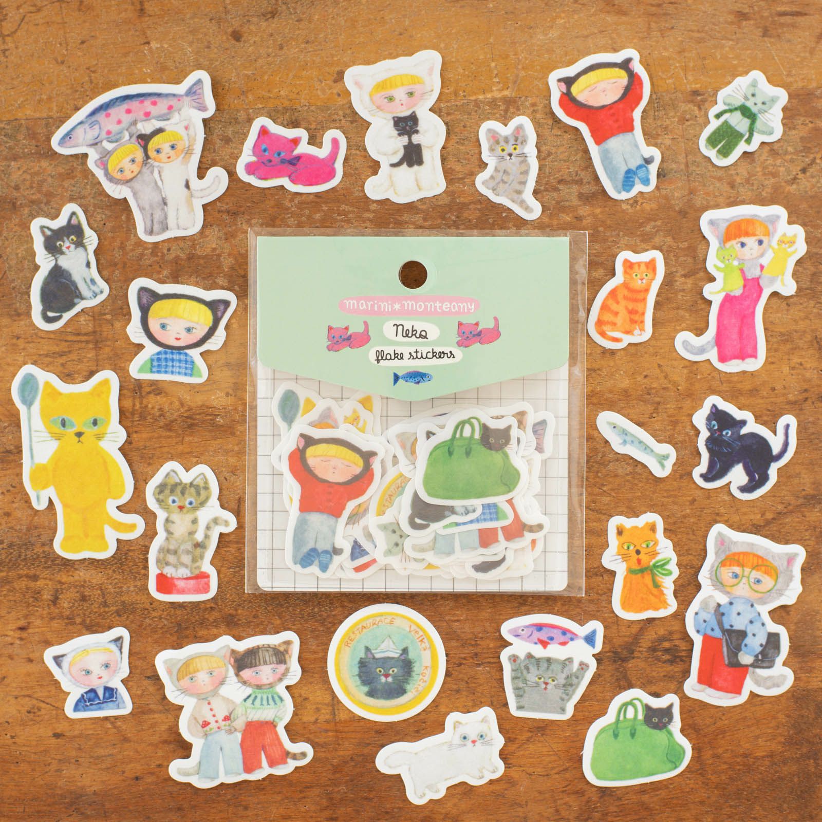 手紙社｜marini＊monteany・フレークシール「Neko」 | 月刊手紙舎