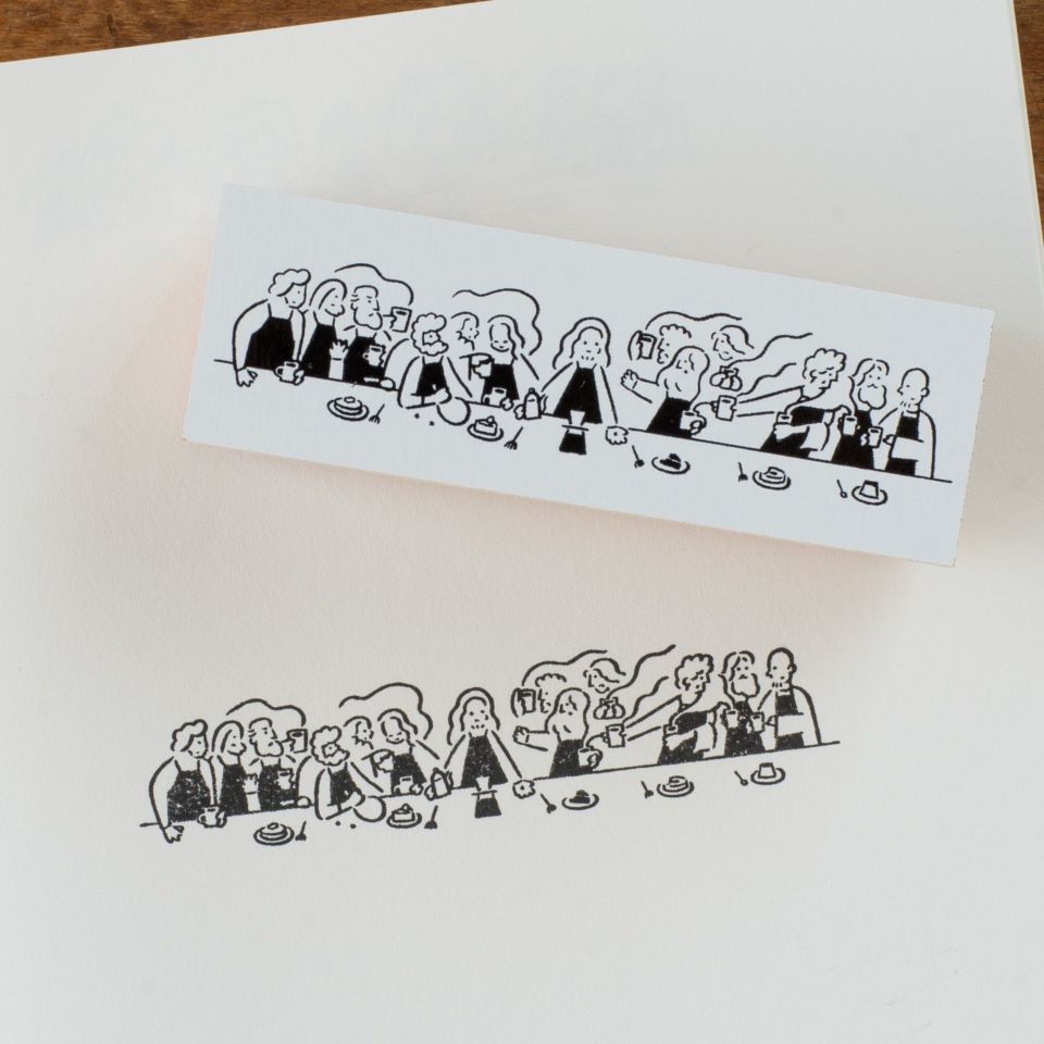 COFFEE BOYさんのスタンプセット「MUSEUM」の中の最後の晩餐