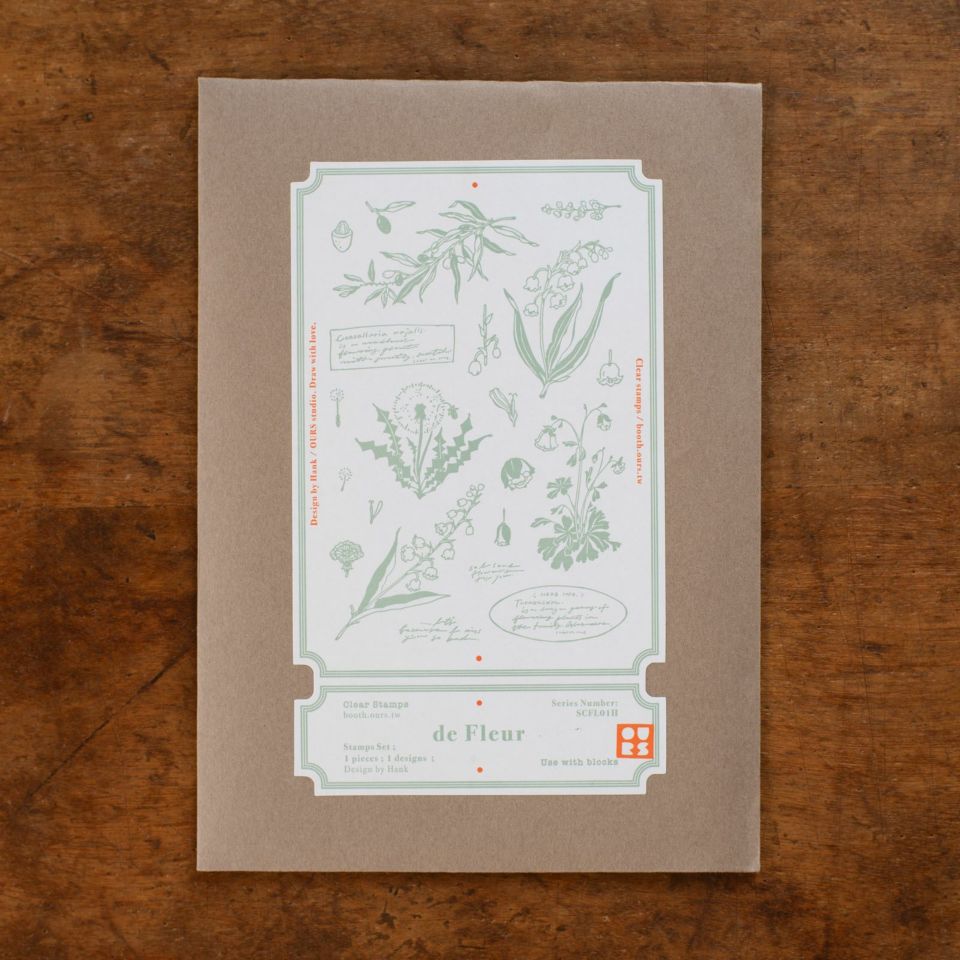 OURS 森の友達｜クリアスタンプ・de Fleur Clear Stamp Sheet | 月刊手紙舎