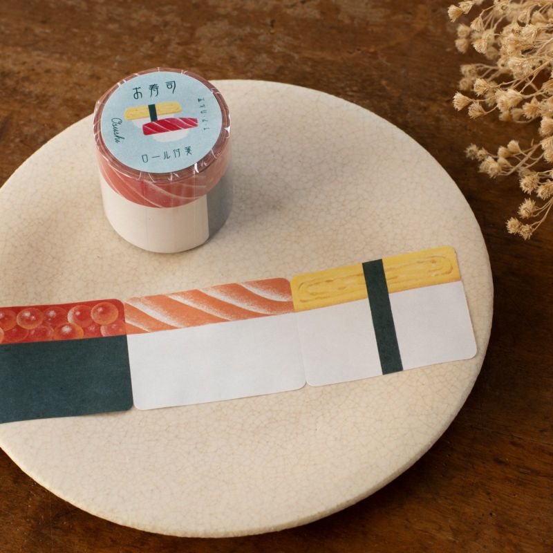 アラカル堂　ロール付箋　無限カステラ　ラングドシャ　お寿司　ア・ラ・カル堂　3種 ア・ラ・カル堂｜ロールふせん「無限カステラ」 | 月刊手紙舎